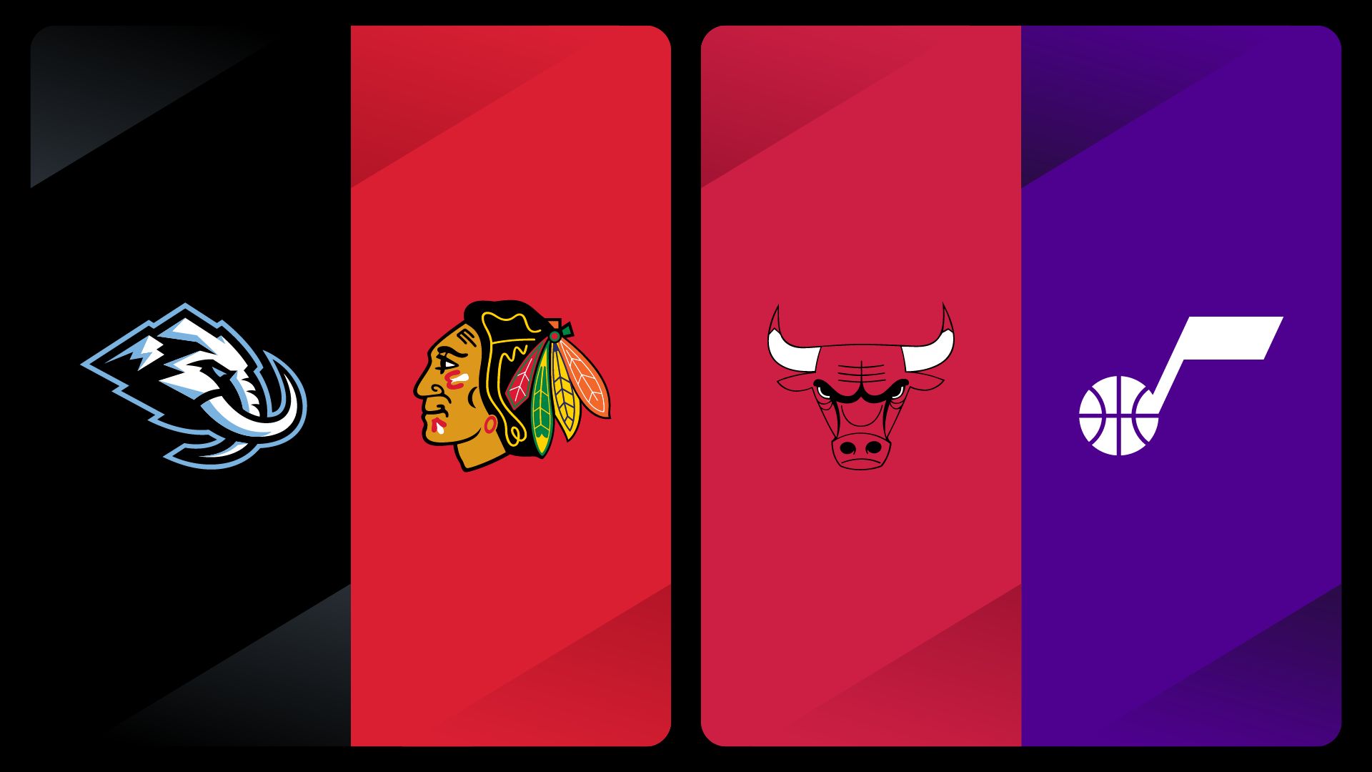 MULTIVIEW: Mammoth at Blackhawks I Bulls at Jazz
